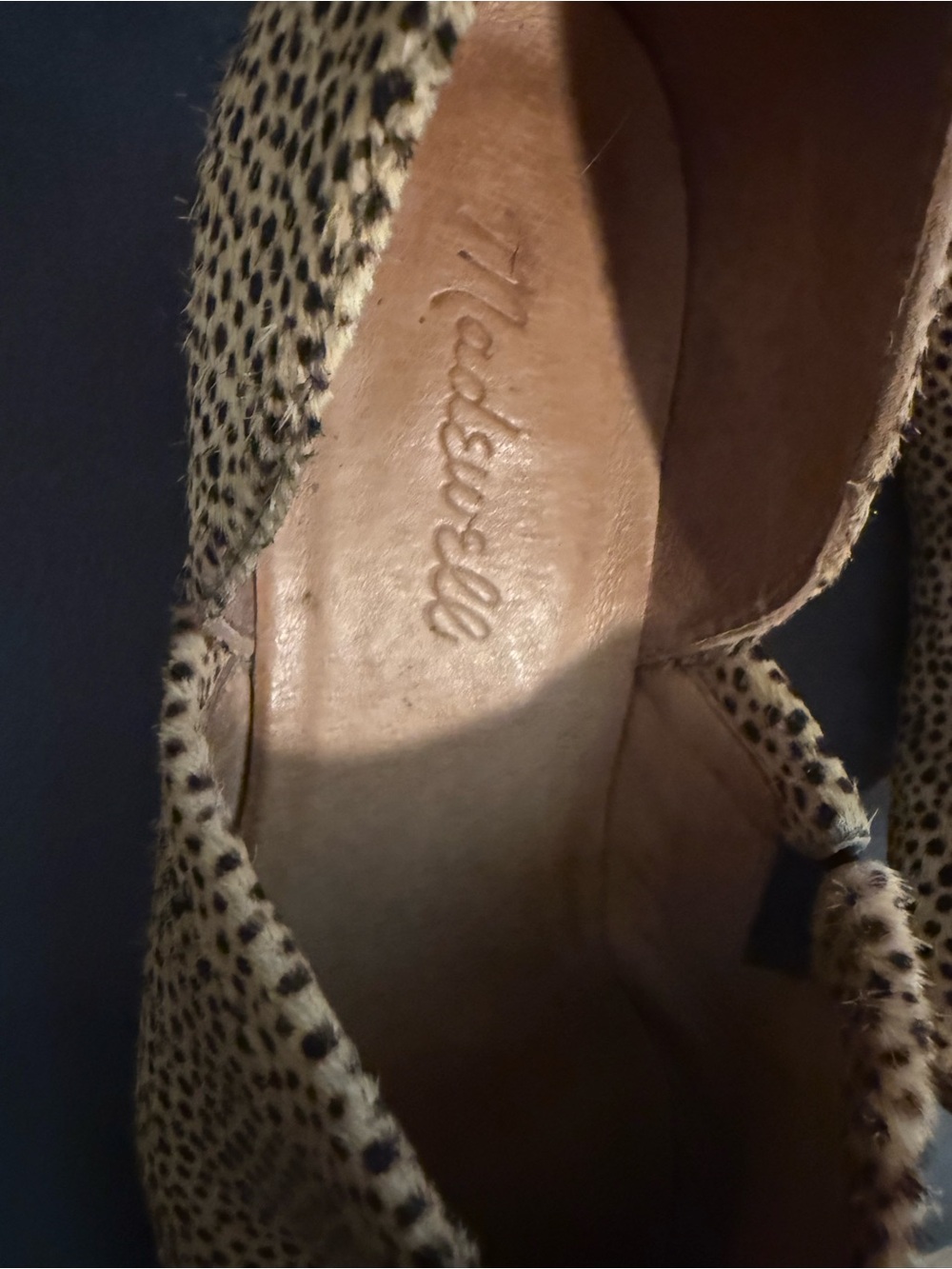 Madewell Leopard-Print Pointed Toe ankle bootie in Tan and Black - Picture 4 of 5